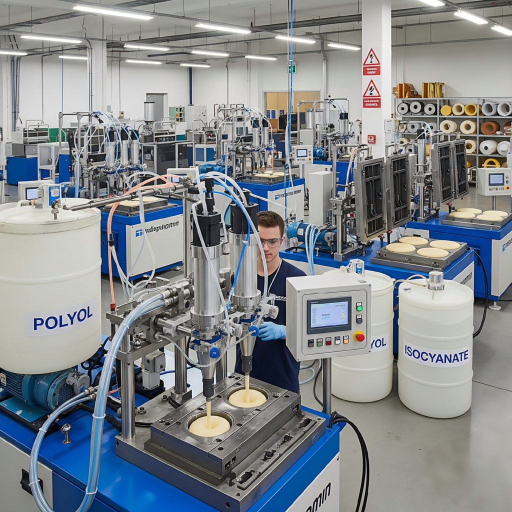 Low-Pressure Foaming Machine,PU Elastomer Casting,Polyurethane Turnkey Plant
