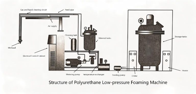 Structure of Polyurethane Low pressure Foaming Machine