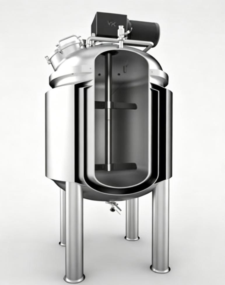 Three-layer insulated raw material tank