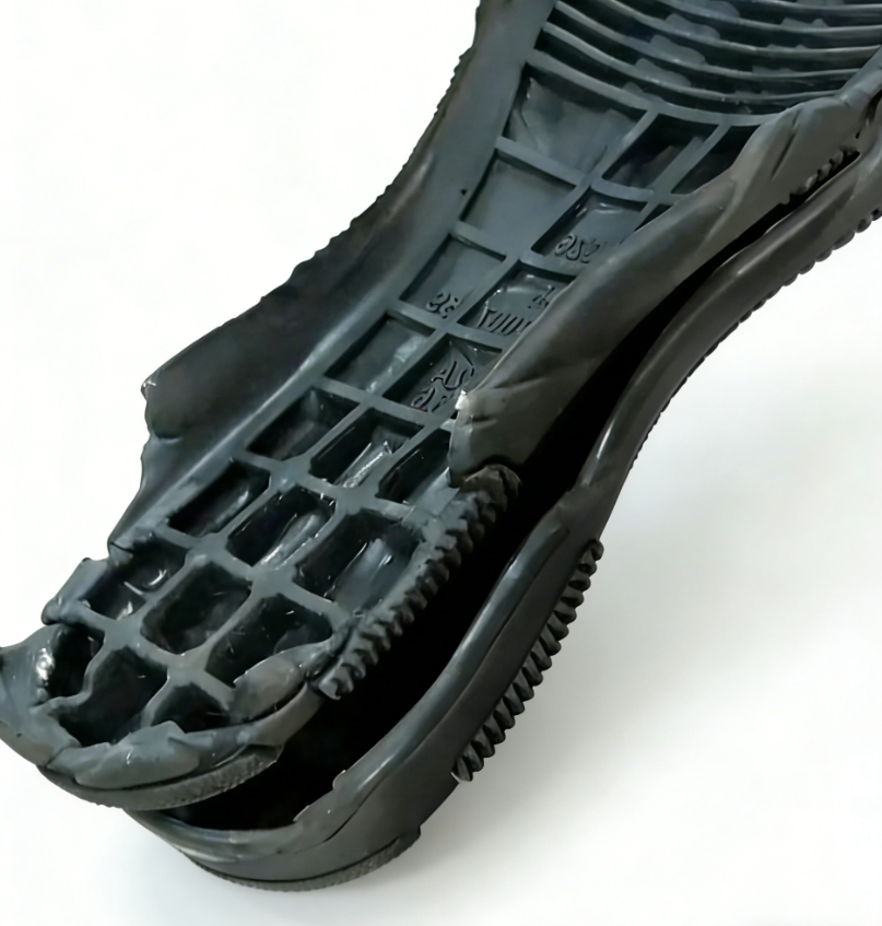 Defective sole from unmatched production beat